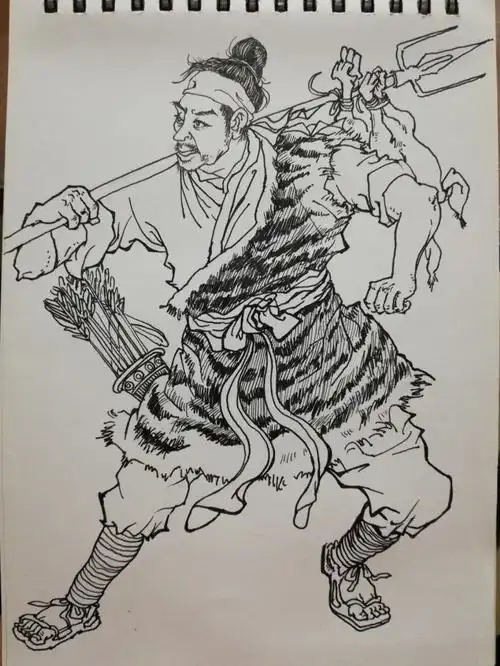 梁山好汉二号线描速写