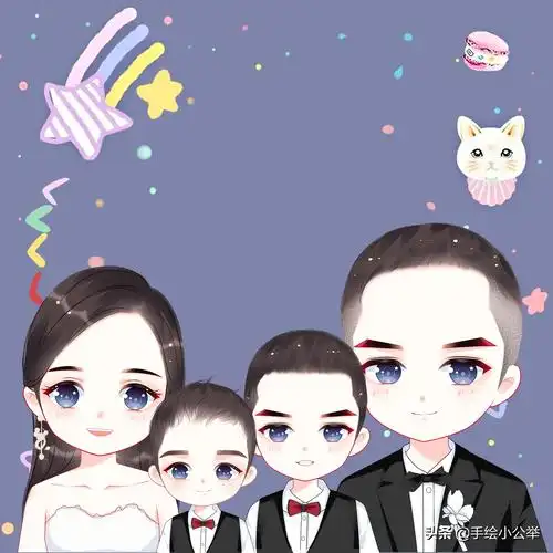 换个头像吧,亲子宝宝减龄又可爱的卡通头像,元气满满