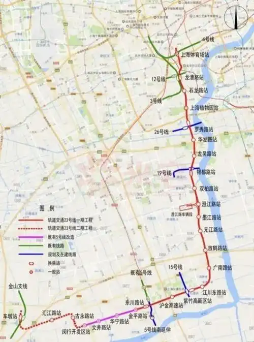 上海轨交19号线走向图(最新规划北端将延伸一站至北沿江高铁上海