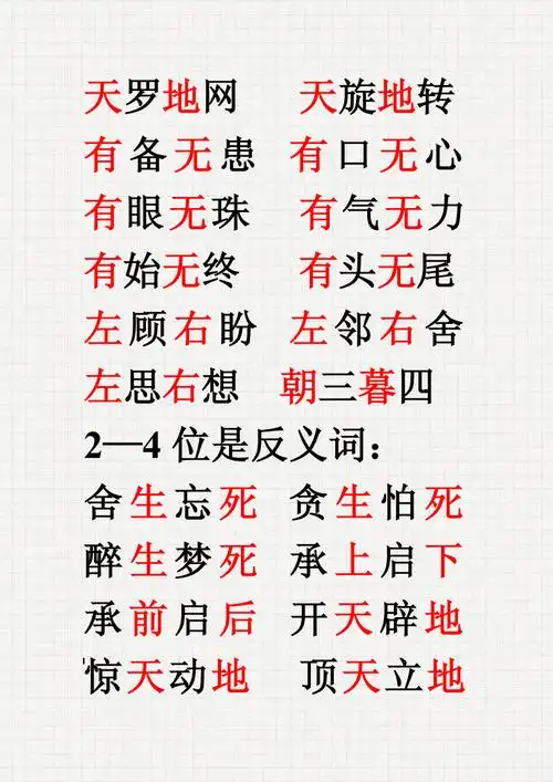带反义词的四字词语2doc6页