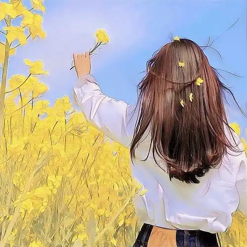 唯美背影女生头像真人照片转漫画