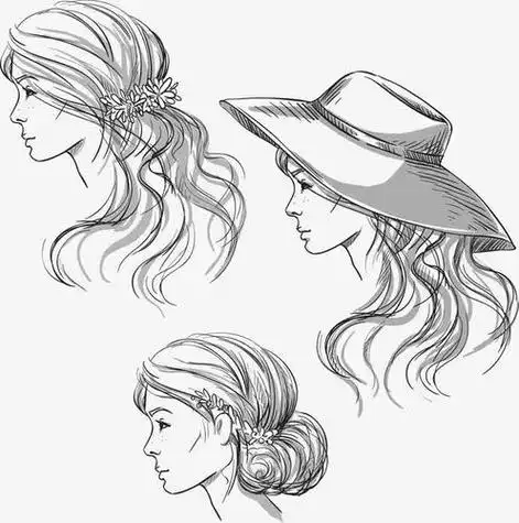 求卡通人物图 strong>女生侧面 /strong> 卡通女孩侧面站姿急 动漫女