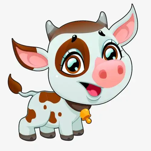 卡通手绘小牛