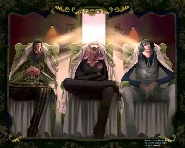 求一张海贼王海军三大将的壁纸_你问我答网