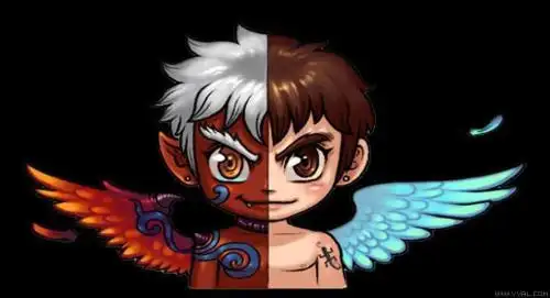 求一边恶魔一边天使图片
