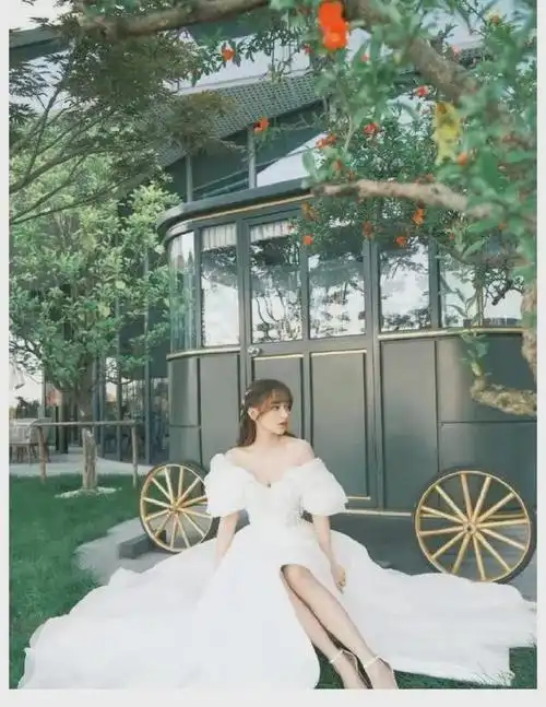 程潇穿婚纱绝美照片,爱了爱了