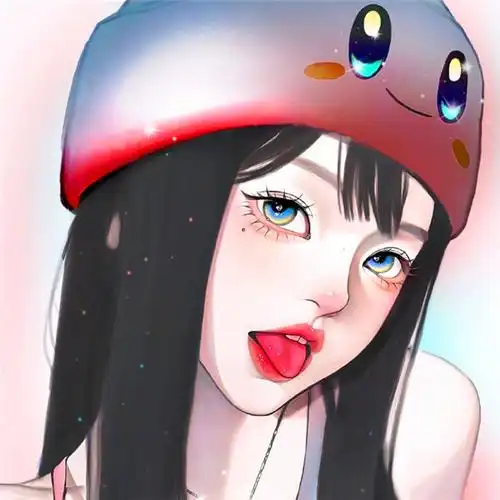 手绘彩绘女生头像耐看图片