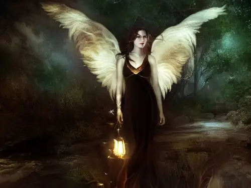 首页 梦幻女孩 夜里的天使女孩 壁纸 / 1600x1200 壁纸下载