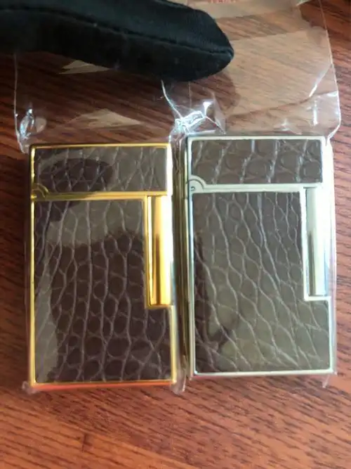 都彭鳄鱼皮充气打火机精品机