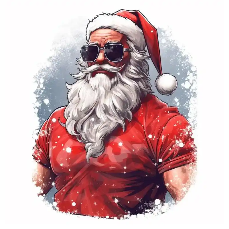 圣诞老人头像(肌肉版)#ai绘画 #图文掘金计划 - 抖音