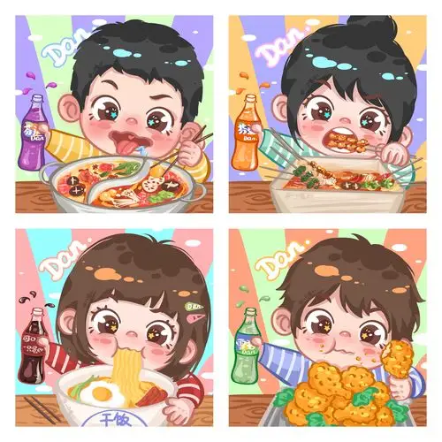 干饭人头像来啦|插画|其他插画|一只蛋er - 原创作品 - 站酷 (zcool)