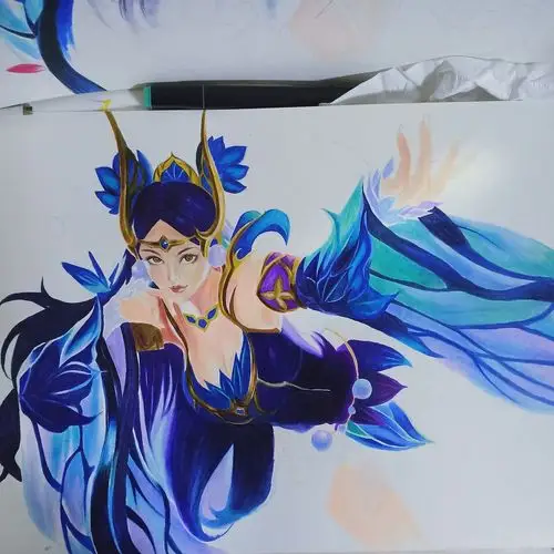 手绘王者海报等