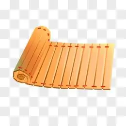 手绘水墨风童子点着蜡烛看竹简元素pngpsd书简png弟子规书简png孙子