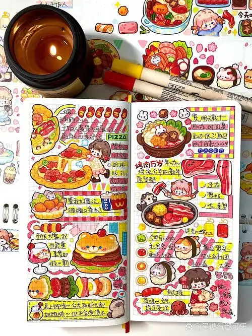 🍔调调·小小干饭人/weeks手帐排版分享