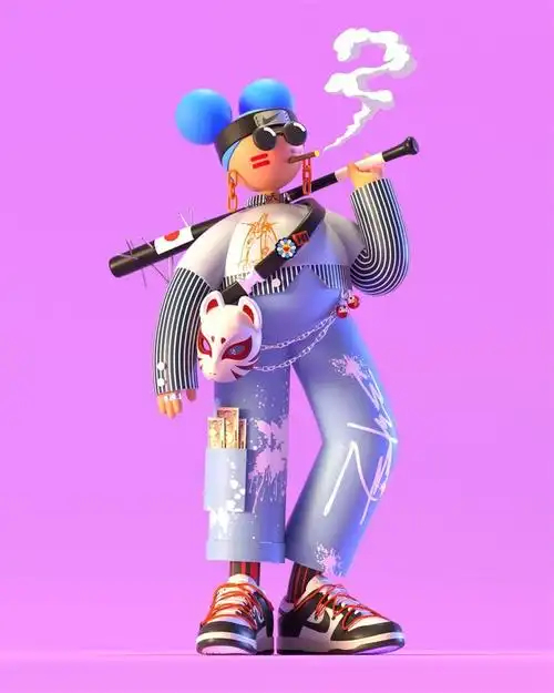 12张非常潮酷的3d卡通角色