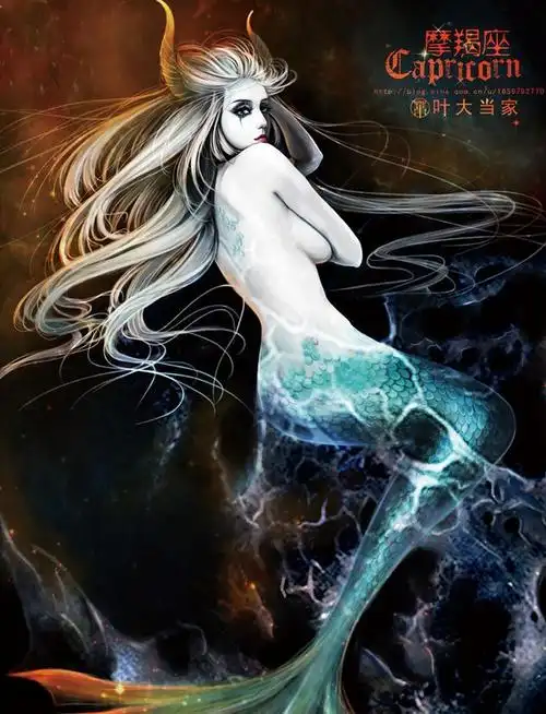 黑暗系十二星座之摩羯座-叶大当家__涂鸦王国插画