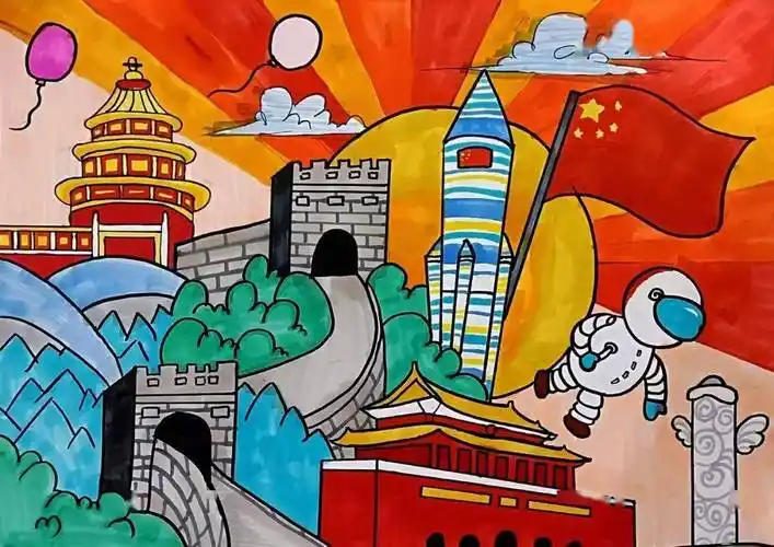 网络展厅 | "童心筑梦" 赣州少儿美术作品网络展_祖国_带着_乐乘