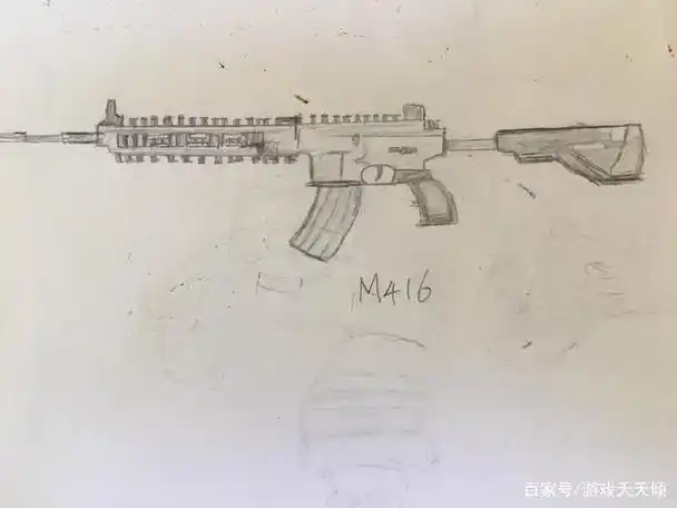 的吉万怎么简笔画m4怎么简笔画m4冲锋枪的画法武器类简笔画简笔画枪械