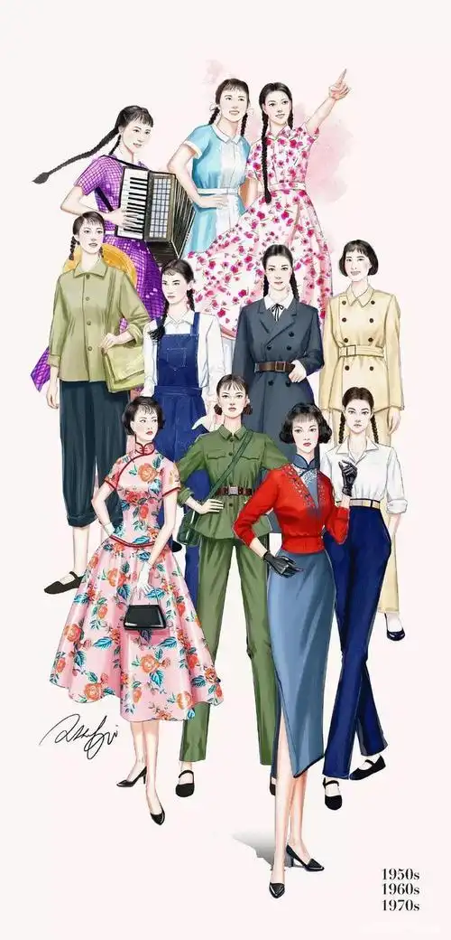 欣喜若狂的80年代"插画穿搭",从配色到意境,美得赏心悦目