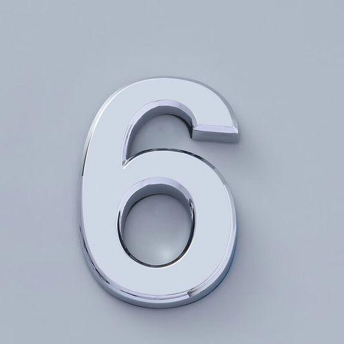 门牌 酒店宾馆包厢abs电镀门号牌房间楼层号码牌立体数字贴牌 数字6