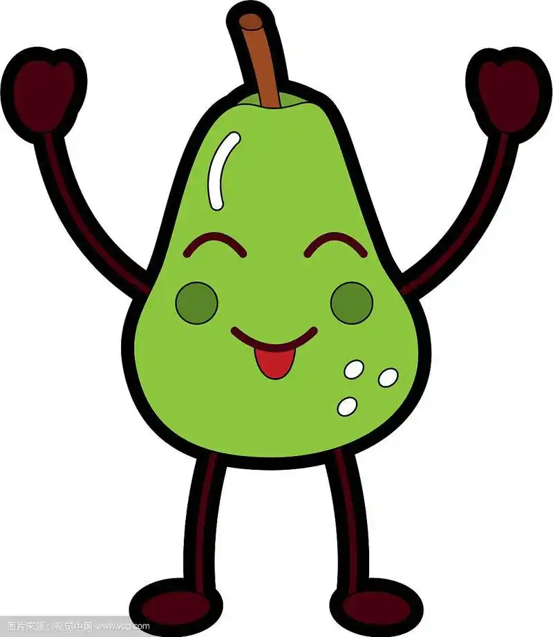 可爱的水果梨人物卡通形象