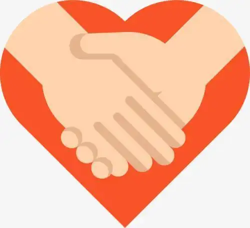 手牵手献爱心的简笔画