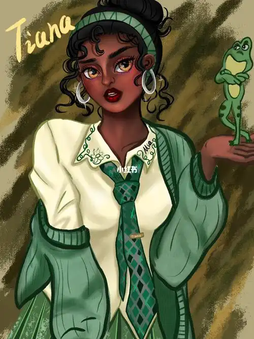 当迪士尼公主穿上jk公主与青蛙