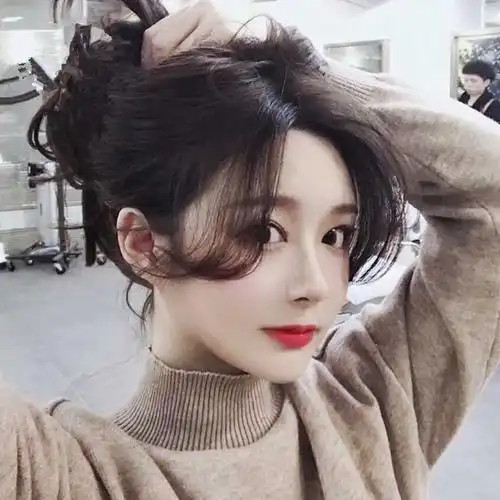 假发刘海女遮大脸八字龙须微卷两j侧女两边网红中分假发贴片自然