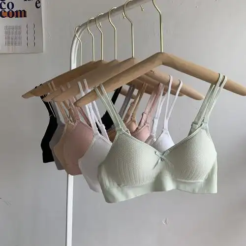 生大学无钢圈内衣日系少女可爱学生小胸胸罩防下垂文胸女夏新款杏色