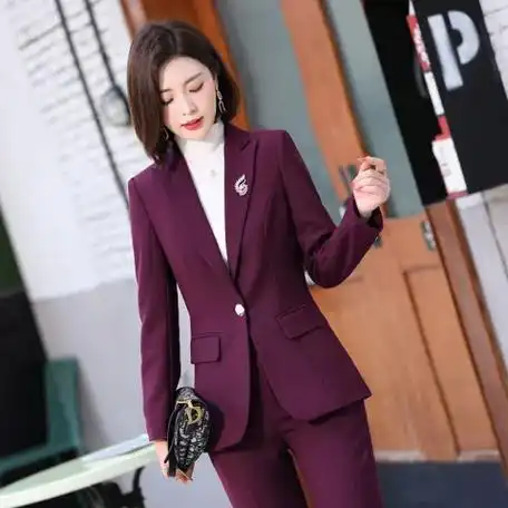 休闲西装外套女2024春季新款高级感气质小个子西服套装 - 17网