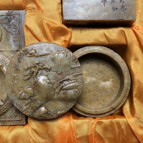 【祖传】篆刻家石如手工雕刻寿山石老岭石文房四宝古玩店杂项捡漏