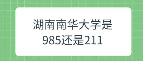 湖南南华大学是985还是211