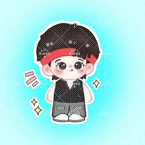 刘耀文q版人物饭圈美工无偿约稿立牌