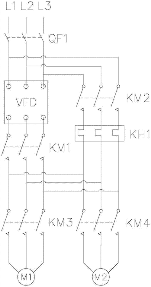 一种双电机自动切换控制电路制造技术,双电源自动切换电路图专利_技高