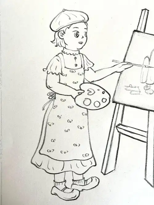 画画  #手绘  #简笔画教程  #简笔画  #人物  #小女生简笔画  #美术