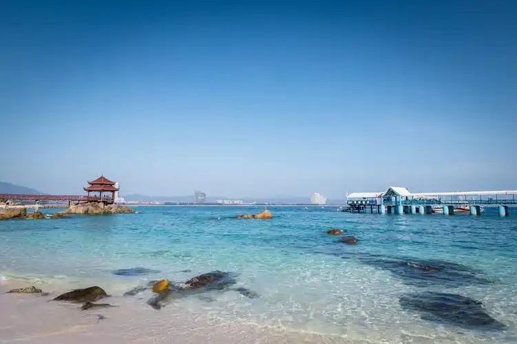 航拍蜈支洲岛这里是中国版的马尔代夫国内潜水圣地三亚的网红拍照圣地