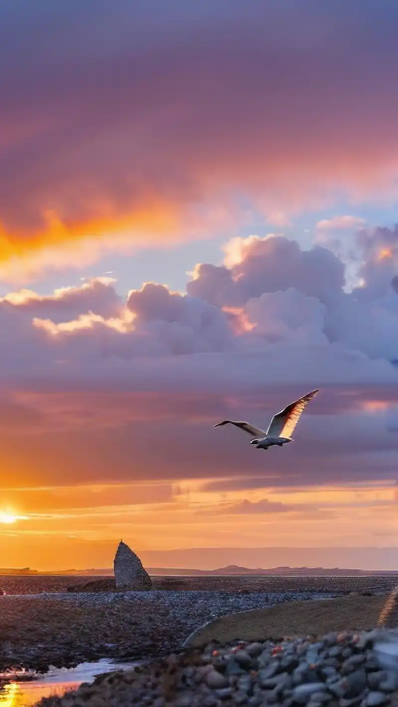 晚霞背景图案,为你的设备换上新的壁纸,每天都能欣赏到这绝美的风景!