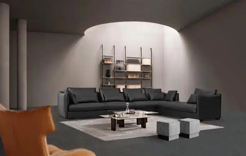 意式极简真皮沙发