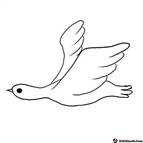 人字行大雁简笔画 简笔画图片大全-普车都