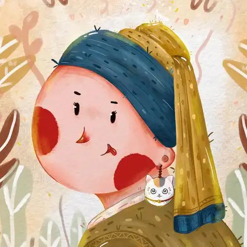 带珍珠耳环的少女