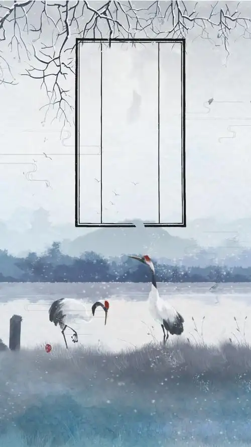 简约古典中国风h5背景图