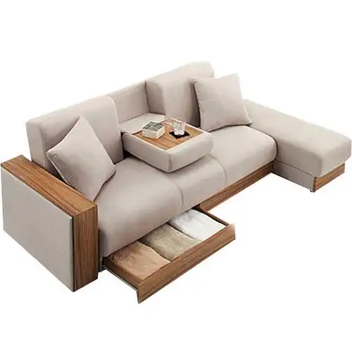 北欧日式沙发床两用经济型多功能折叠客厅小户型布艺乳胶沙发网红布艺