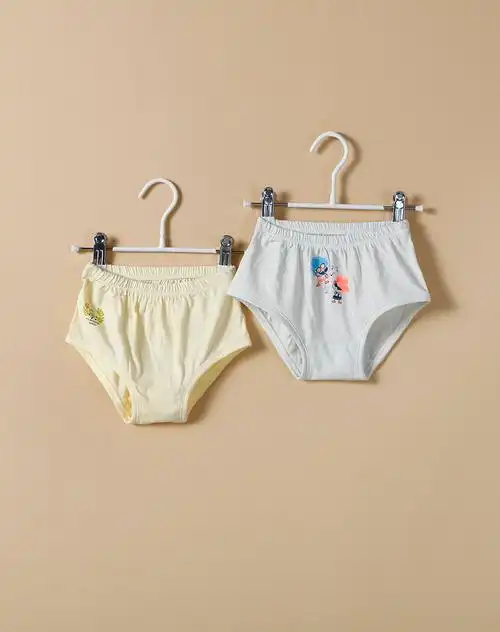 女款黄色女童内裤(两件装)