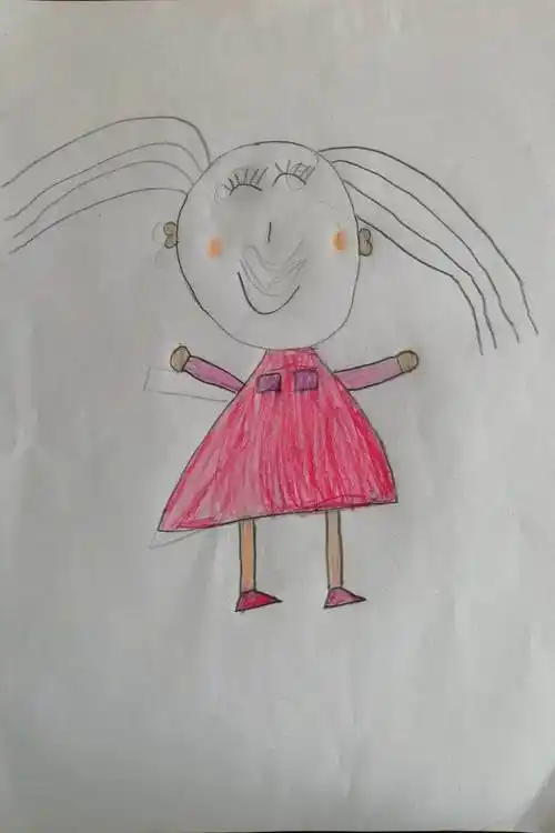 小女孩自画像简笔画 小女孩自画像简笔画幼儿