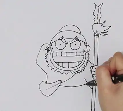 卡通张飞怎么画简笔画