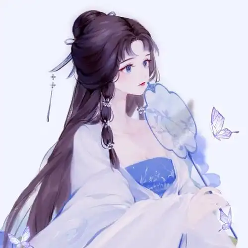 唯美古风扇子女生头像图片