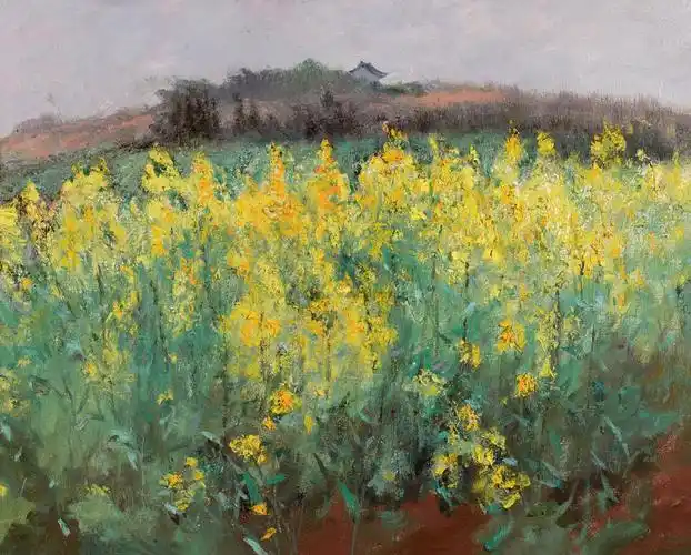 油菜花开-中国油画-雅昌拍卖