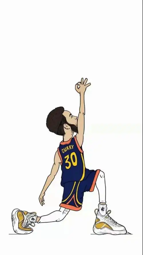 nba球星动漫壁纸(「篮球壁纸第14期」:詹姆斯和库里的漫画壁纸)