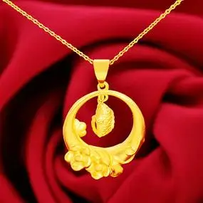 黄金金鱼转运珠3d硬金足金999烤漆锦鲤鱼路路通女款 手链吊坠tb