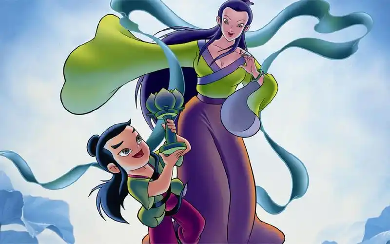 动画片宝莲灯沉香终于劈开华山救出了三圣母